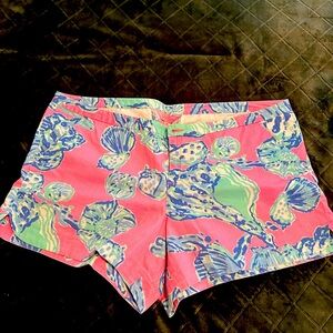 Lilly Pulitzer shorts barefoot princess print size 16